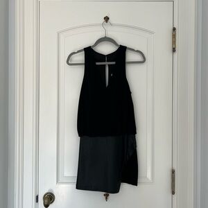 BCBG Black and Leather Romper